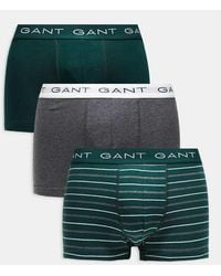 GANT - 3-pack Stripe Trunks With Logo Waistband - Lyst