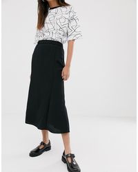 Monki Midi Skirt - Black