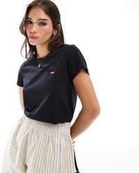 Levi's - Camiseta Negra Con Logo Pequeño De Murciélago Perfect De - Lyst