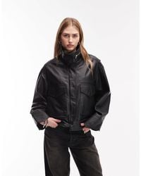AllSaints - Clay Leather Jacket - Lyst