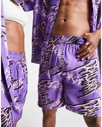 Collusion - Unisex Typo Print Shorts Co Ord - Lyst