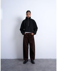 TOPSHOP - Cord High Rise Barrel Pants - Lyst