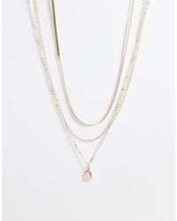 Pieces - Stack Necklace - Lyst