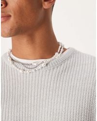 ASOS - Festival Faux Pearl 3 Pack Chain Necklace - Lyst