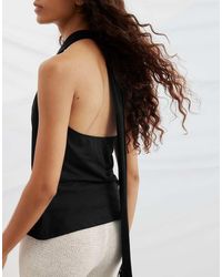 NA-KD - Scarf Tassel Modal Halterneck Top - Lyst