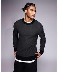 BOSS - Klapok Regular Fit Crew Neck Textured Knit Jumper - Lyst