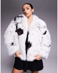 ASOS - Jas Van Imitatiebont Met Kraag - Lyst