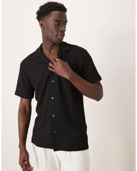 SELECTED - Textured Revere Collar Shirt - Lyst