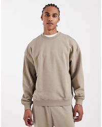Only & Sons - Premium 400gsm Heavyweight Oversized Fit Crew Neck Sweatshirt Co-ord - Lyst