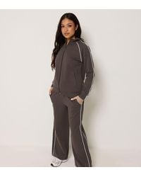 PixieGirl - Petite Contrast Wide Leg Joggers - Lyst