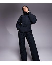 ASOS 4505 Ski & Snow - Asos 4505 Tall Ski Retro Belted Ski Suit With Funnel Neck - Lyst