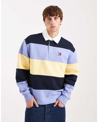 Tommy Hilfiger - Relaxed Striped Flag Logo Rugby Sweater - Lyst