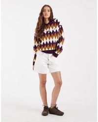 Fred Perry - Diamond Jaquard Knitted Shirt - Lyst