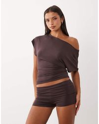 Gina Tricot - Fold Over Lounge Short Co-ord - Lyst
