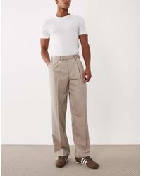 ASOS - Wide Leg Dress Pants With Front Pleats - Lyst