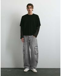 Pull&Bear - Relaxed Cargo Jeans - Lyst