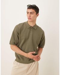 ASOS - Relaxed Lightweight Knitted Cotton Pique Polo - Lyst