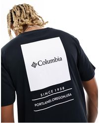 Columbia - Barton springs - t-shirt nera con stampa sul retro - Lyst