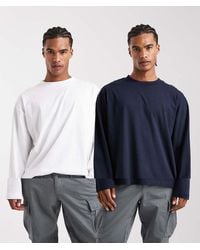 ASOS - Essentials 2 Pack Oversized Long Sleeve T-Shirts - Lyst
