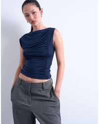 TOPSHOP - Gedrapeerde, Gerimpelde Tanktop - Lyst