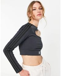 adidas Originals - « 80's aerobic » - crop top asymétrique à découpe - Lyst