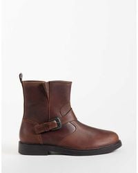 ASOS - Zip Up Boots With Western Buckle Detailing - Lyst