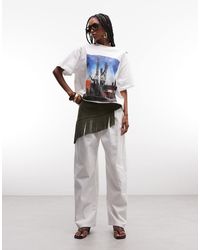 ASOS - Pleat Front Horseshoe Jeans - Lyst