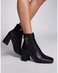 Steve Madden - – rissa-e heeled – leder-stiefeletten - Lyst