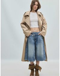 Stradivarius - Langer basic-trenchcoat - Lyst