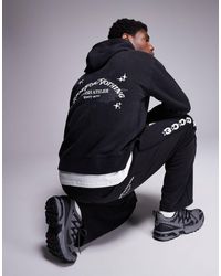 Good For Nothing - Space Dye Hoodie With Sleeve And Back Print - Lyst