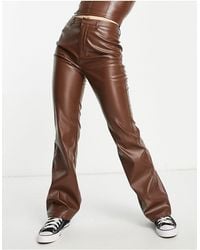 Reclaimed (vintage) - Inspired Leather Look Pants - Lyst
