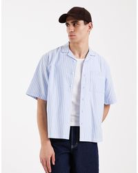 Redefined Rebel - – kabir – gestreiftes, kurzärmliges oversize-hemd - Lyst
