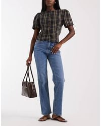 Vero Moda - Tessa High Rise Straight Leg Jeans - Lyst