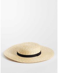ASOS - Straw Boater Hat - Lyst