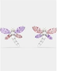 Swarovski - Ariana Grande X Stud Earrings, Mixed Cuts, Dragonfly, Multicolored, Rhodium Plated - Lyst