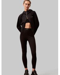 Calvin Klein - Modern Rib Logo Waistband leggings - Lyst