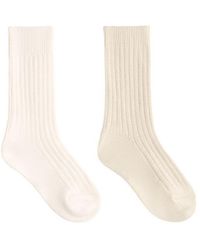 Oysho - 2 Pairs Of Warm Super-Soft Rib Socks - Lyst