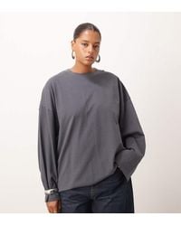 ARRANGE - Curve Cotton Oversized Long Sleeve T-shirt - Lyst