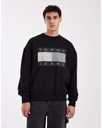 Tommy Hilfiger - 90's Distressed Large Flag Logo Sweatshirt - Lyst