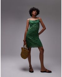 TOPSHOP Ombre Fringe Mini Dress in Purple | Lyst