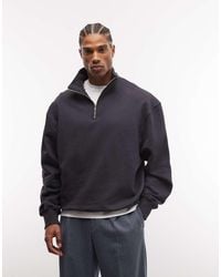 ASOS - Premium Heavyweight Oversized Quarter Zip Sweatshirt - Lyst