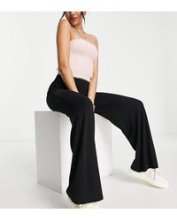 ASOS - Asos Design Petite Basic Wide Leg Jersey Trouser - Lyst