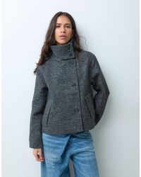 Object - Mantel aus wollmix mit stehkragen - Lyst