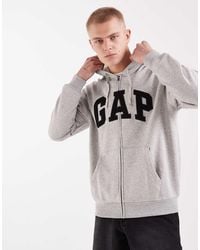 Gap - Logo Zip Through Hoodie - Lyst