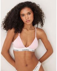 Calvin Klein - Modern Cotton Lightly Lined Triangle Bralette - Lyst