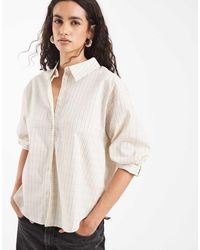 Vero Moda - Oversized Overhemd Met Mini-Ruitprint - Lyst