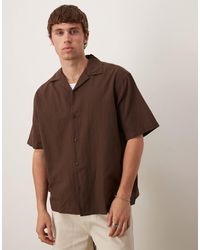 SELECTED - Chemise en lin mélangé avec col à revers - Lyst
