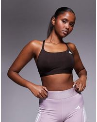 adidas Originals - Adidas Training Optime Essentials Light Support Bra - Lyst