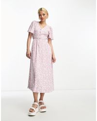& Other Stories - Flutter Sleeve Midi Dress - Lyst
