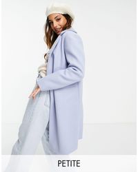 Miss Selfridge Petite Overcoat Coat - Blue
